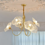 Load image into Gallery viewer, Modern Lotus Leaf Glass Living Room Chandelier