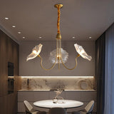 Load image into Gallery viewer, Modern Lotus Leaf Glass Living Room Chandelier