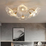 Load image into Gallery viewer, Vintage Lotus Leaf Glass Ceiling Light