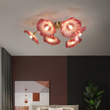 Load image into Gallery viewer, Vintage Lotus Leaf Glass Ceiling Light