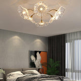 Load image into Gallery viewer, Vintage Lotus Leaf Glass Ceiling Light