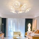 Load image into Gallery viewer, Vintage Lotus Leaf Glass Ceiling Light