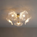 Load image into Gallery viewer, Vintage Lotus Leaf Glass Ceiling Light