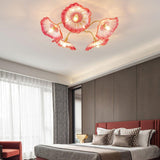 Load image into Gallery viewer, Vintage Lotus Leaf Glass Ceiling Light