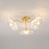 Load image into Gallery viewer, Vintage Lotus Leaf Glass Ceiling Light