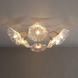 Load image into Gallery viewer, Vintage Lotus Leaf Glass Ceiling Light