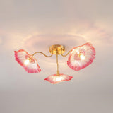 Load image into Gallery viewer, Vintage Lotus Leaf Glass Ceiling Light