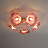 Load image into Gallery viewer, Vintage Lotus Leaf Glass Ceiling Light