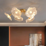 Load image into Gallery viewer, Vintage Lotus Leaf Glass Ceiling Light