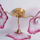 Load image into Gallery viewer, Vintage Lotus Leaf Glass Ceiling Light