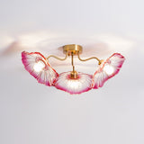 Load image into Gallery viewer, Vintage Lotus Leaf Glass Ceiling Light