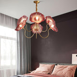 Load image into Gallery viewer, Modern Lotus Leaf Glass Living Room Chandelier