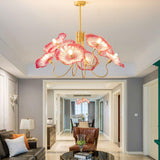 Load image into Gallery viewer, Modern Lotus Leaf Glass Living Room Chandelier