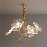 Load image into Gallery viewer, Modern Lotus Leaf Glass Living Room Chandelier