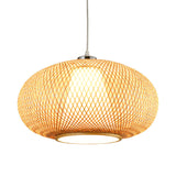 Load image into Gallery viewer, Mid-century Handicraft Ceiling Light Handmade Bamboo Pendant