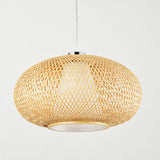 Load image into Gallery viewer, Mid-century Handicraft Ceiling Light Handmade Bamboo Pendant