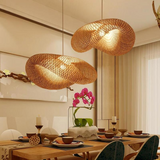 Load image into Gallery viewer, Bamboo Pendant Light Woven Lampshape