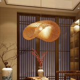 Load image into Gallery viewer, Bamboo Pendant Light Woven Lampshape