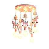 Load image into Gallery viewer, Pink Glass Ball Led Pendant Lights Children Living Room Decoration Hanging Lamp