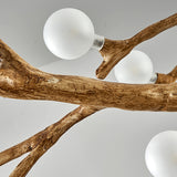 Load image into Gallery viewer, Nordic Rustic Tree Branch Hanging Chandelier with Bubble Glass lighting