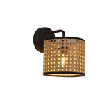 Load image into Gallery viewer, Rattan Plug In Wall Sconce Wicker Wall Light