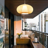 Load image into Gallery viewer, Mid-century Handicraft Ceiling Light Handmade Bamboo Pendant