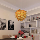 Load image into Gallery viewer, Wood Pine Cone DIY Pendant Nordic Wooden Chandelier Handcraft Ceiling Lampshade