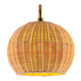 Load image into Gallery viewer, Rattan Lantern Shape Hanging Wall Sconce