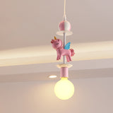 Load image into Gallery viewer, Pink Glass Ball Led Pendant Lights Children Living Room Decoration Hanging Lamp