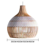 Load image into Gallery viewer, White Rattan Pendant Light Woven Rattan Lampshade