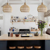 Load image into Gallery viewer, Country Rattan Woven Pendant Light For Dinning Room