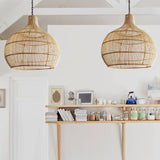 Load image into Gallery viewer, Country Rattan Woven Pendant Light For Dinning Room