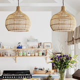 Load image into Gallery viewer, Country Rattan Woven Pendant Light For Dinning Room