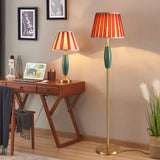 Load image into Gallery viewer, Brass Table Lamp Ceramic Desk Lampshade Retro Floor Lamp