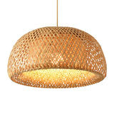 Load image into Gallery viewer, Natural Bamboo Chandelier Vintage Bamboo Woven Light